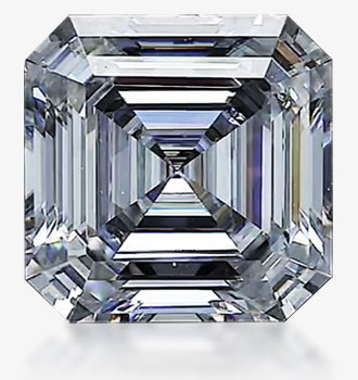 asscher shaped lab grown diamonds